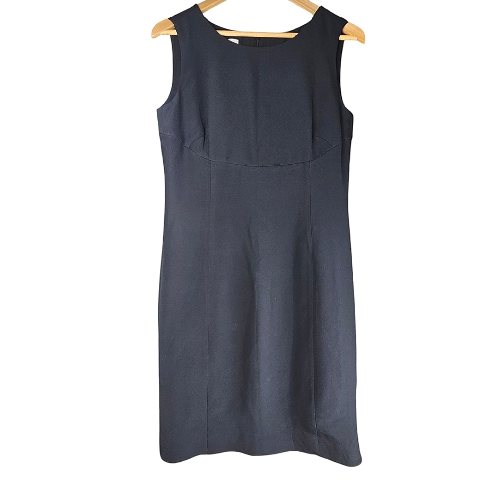 Armani Collezioni Silk Blend Sleeveless Seamed Little Black Dress Size (44)8
